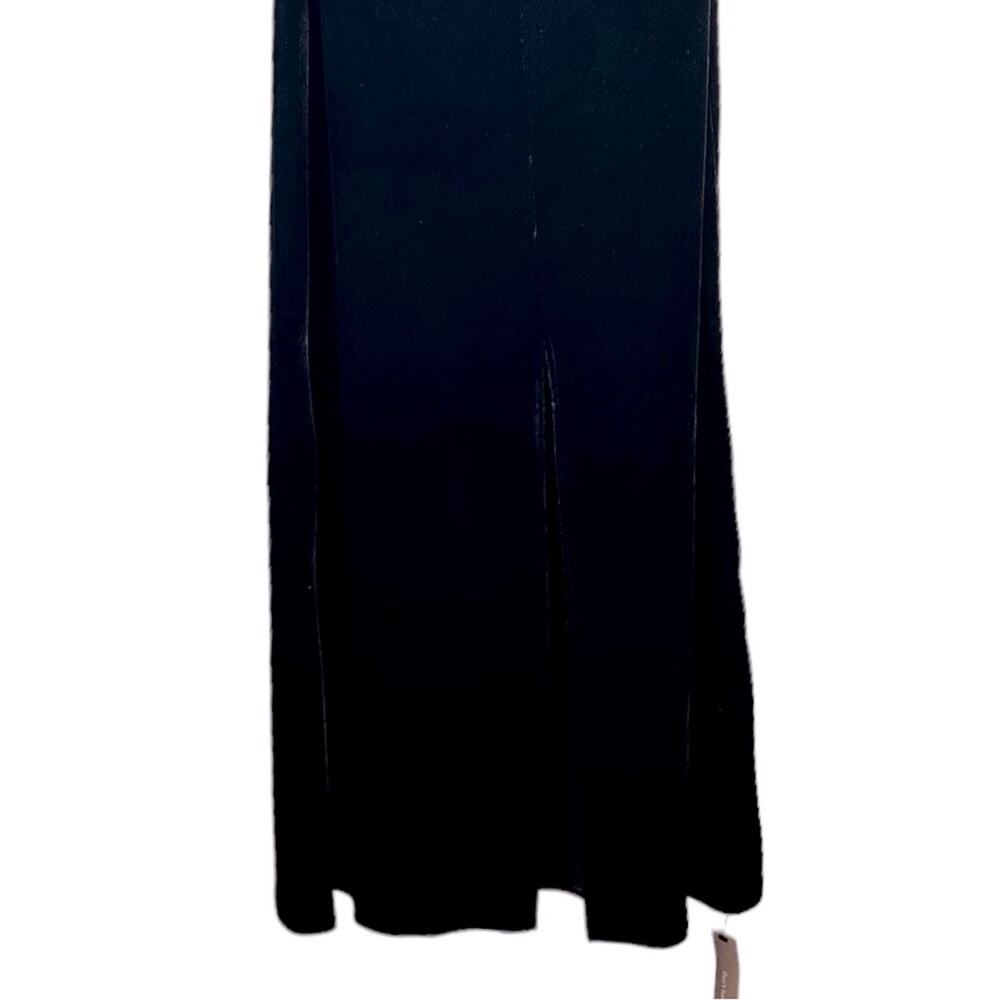 Reformation Black Velvet Halter Dress-  Sz L - Picture 9 of 16